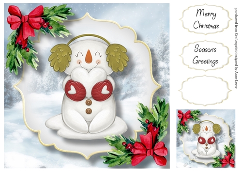 The Cozy Snowman 3 8x8