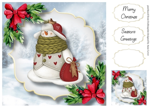 The Cozy Snowman 1 8x8