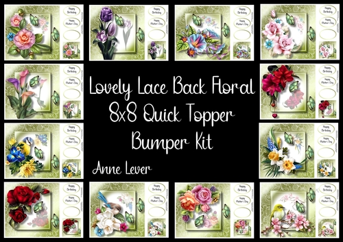 Lovely Lace Back Floral QUICK TOPPER Bumper Kit