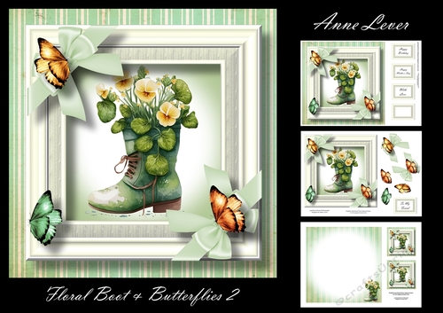 Floral Boot & Butterflies 2