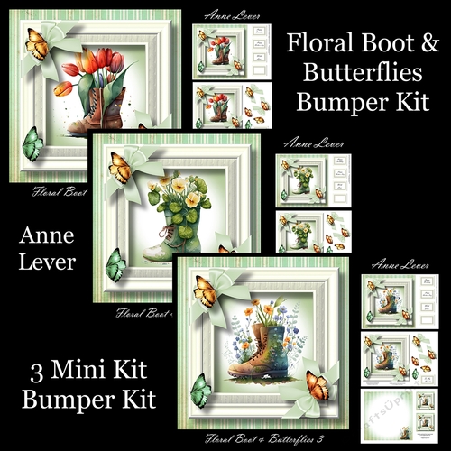 Floral Boot & Butterflies Bumper Kit