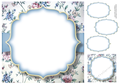 Blank Shabby Chic 8x8 Card Topper & Matching Tags 4