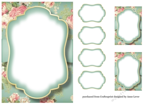 Blank Shabby Chic A5 Card Topper & Matching Tags 2