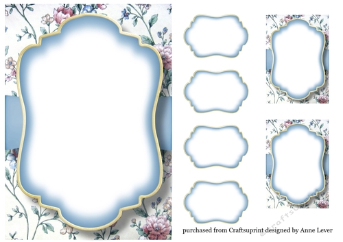 Blank Shabby Chic A5 Card Topper & Matching Tags 4