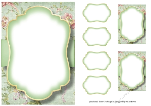Blank Shabby Chic A5 Card Topper & Matching Tags 5