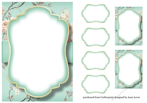 Blank Shabby Chic A5 Card Topper & Matching Tags 6