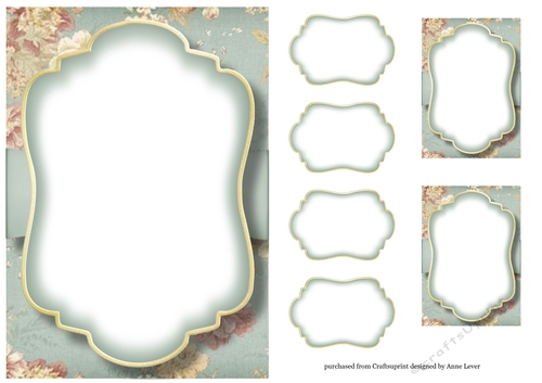 Blank Shabby Chic A5 Card Topper & Matching Tags 7