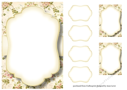 Blank Shabby Chic A5 Card Topper & Matching Tags 8