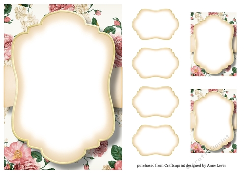 Blank Shabby Chic A5 Card Topper & Matching Tags 9