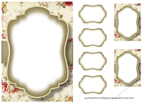 Blank Shabby Chic A5 Card Topper & Matching Tags 10