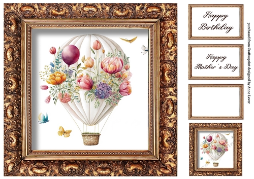 Vintage Floral Hot Air Balloon 2