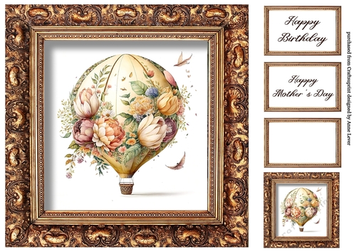 Vintage Floral Hot Air Balloon 3