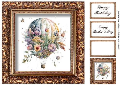 Vintage Floral Hot Air Balloon 4