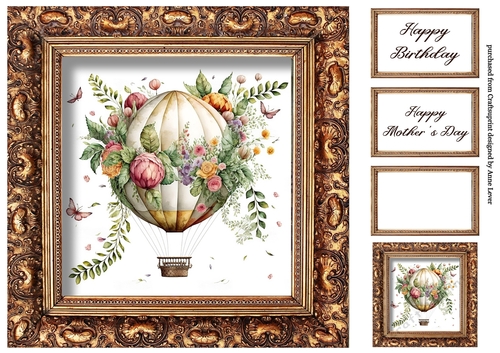Vintage Floral Hot Air Balloon 5