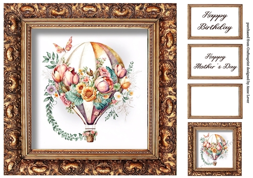 Vintage Floral Hot Air Balloon 7