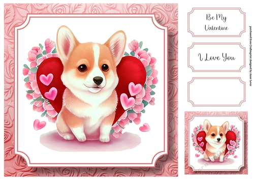 Cute Baby Animal Valentine - Corgi