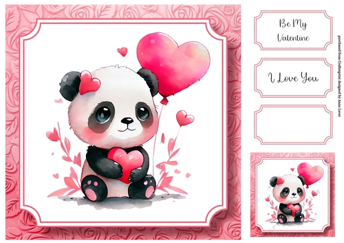 Cute Baby Animal Valentine - Panda