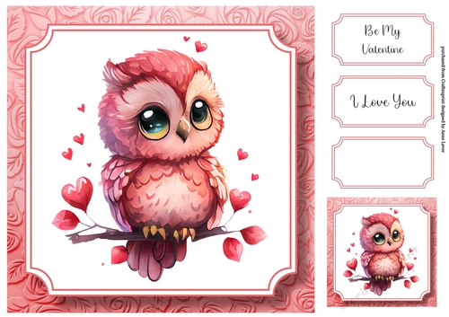 Cute Baby Animal Valentine - Owl
