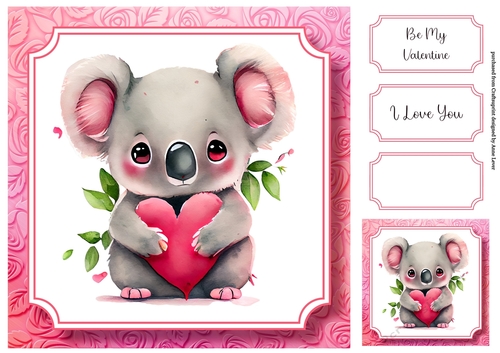 Cute Baby Animal Valentine - Koala