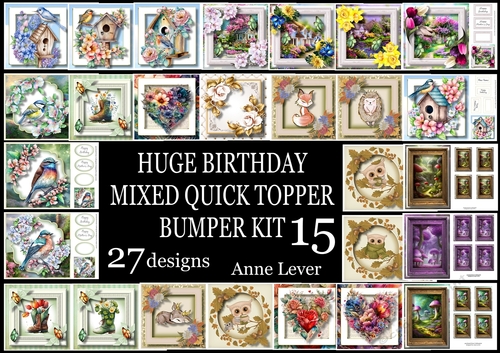 Huge Birthday Mixed QUICK TOPPER Bumper Kit 15