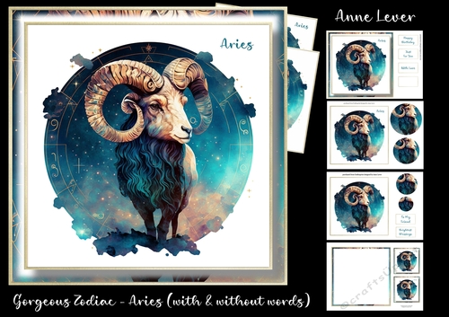 Gorgeous Zodiac - Aries (with & without name)