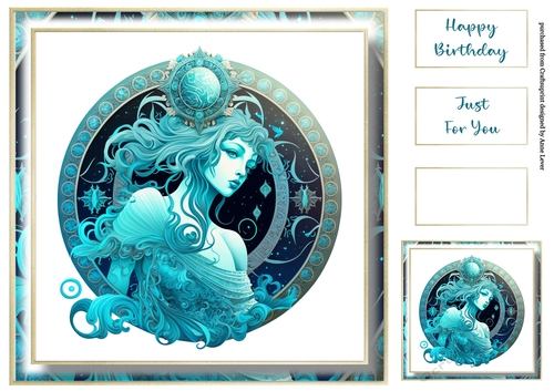 Gorgeous Zodiac - Aquarius - no name 8x8
