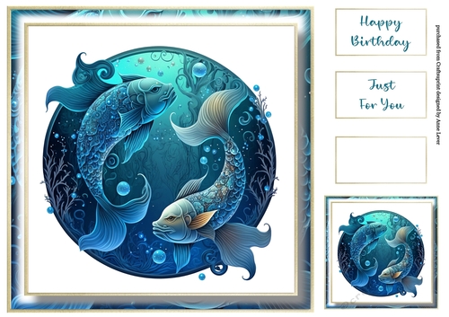 Gorgeous Zodiac - Pisces - no name 8x8