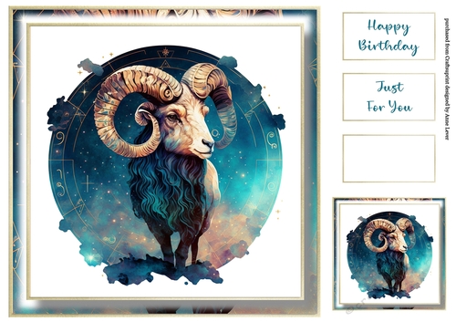 Gorgeous Zodiac - Aries - no name 8x8