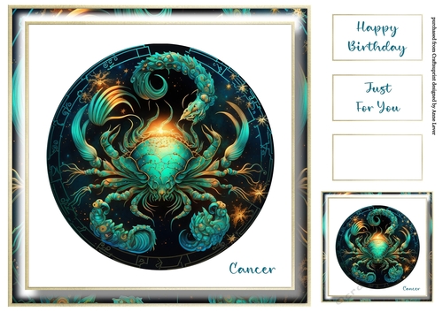 Gorgeous Zodiac - Cancer 8x8