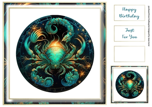 Gorgeous Zodiac - Cancer - no name 8x8