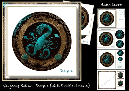 Gorgeous Zodiac - Scorpio (with and without name)