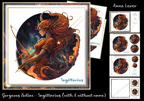 Gorgeous Zodiac - Sagittarius (with and without name)