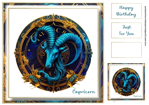 Gorgeous Zodiac - Capricorn 8x8