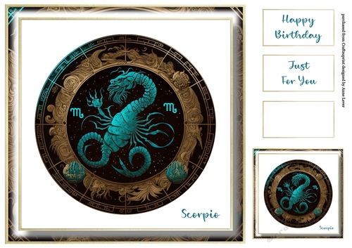 Gorgeous Zodiac - Scorpio 8x8