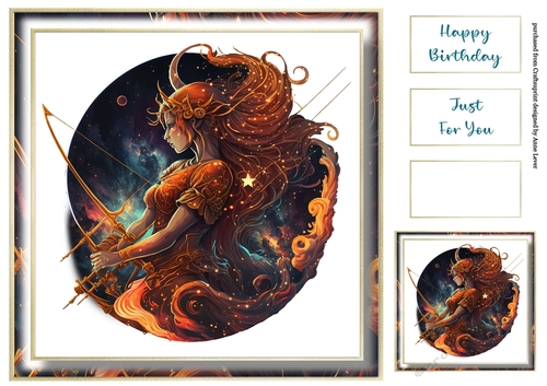 Gorgeous Zodiac - Sagittarius - no name 8x8