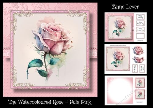 The Watercoloured Rose - Pale Pink