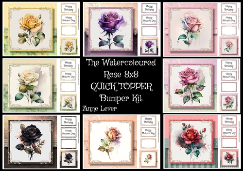 The Watercoloured Rose QUICK TOPPER Bumper Kit