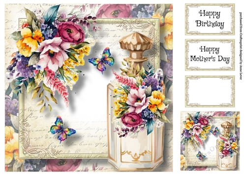 Beautiful Vintage Perfume Bottle 2 8x8