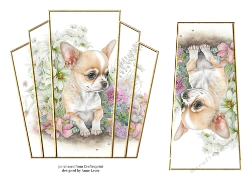 7x7 Art Deco Stacker - Chihuahua Pup