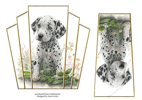7x7 Art Deco Stacker - Dalmation Pup