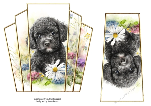 7x7 Art Deco Stacker - Poodle Pup
