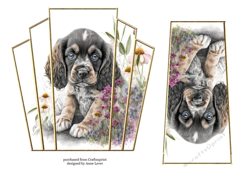7x7 Art Deco Stacker - Cocker Spaniel Pup