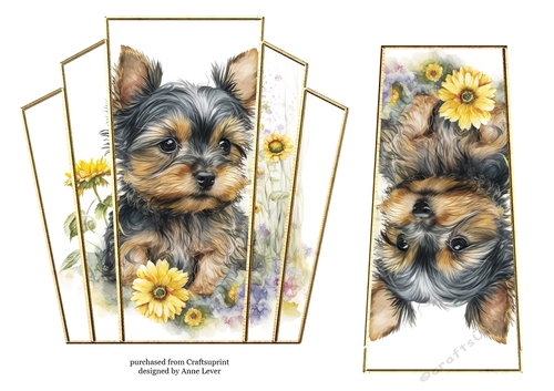 7x7 Art Deco Stacker - Yorkshire Terrier Pup