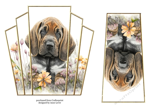 7x7 Art Deco Stacker - Bloodhound Pup