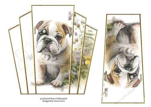 7x7 Art Deco Stacker - Bulldog Pup