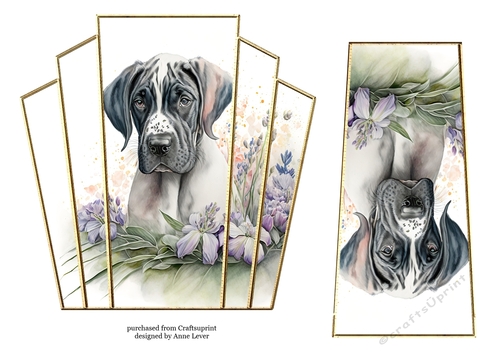 7x7 Art Deco Stacker - Great Dane Pup
