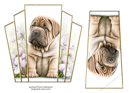 7x7 Art Deco Stacker - Shar Pei Pup