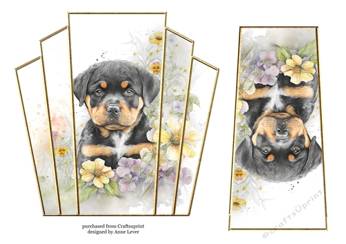 7x7 Art Deco Stacker - Rottweiler Pup