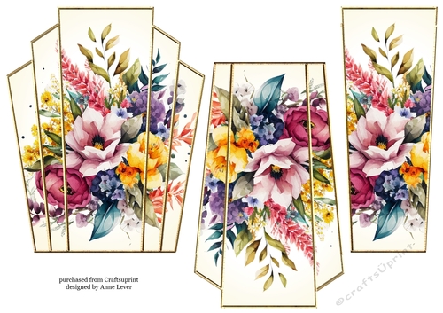 Art Deco Stacker - Vintage Floral 1