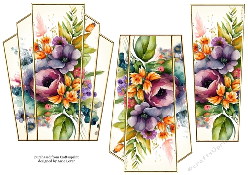 Art Deco Stacker - Vintage Floral 2